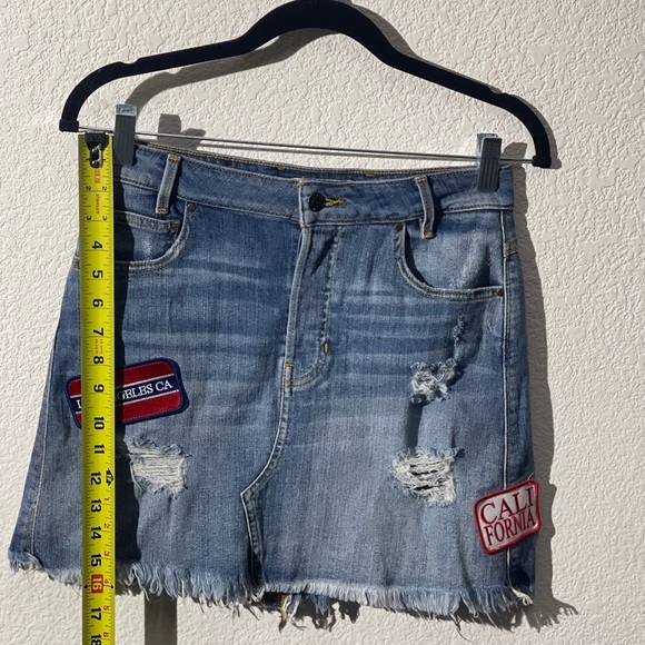 Guess A-Line Denim Skirt 
Style #W6FAL2D20C2 - Picture 6 of 7